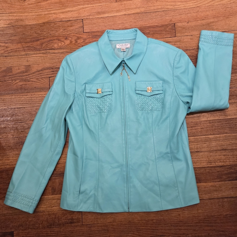 St. John Sport Leather Jacket